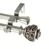 Rod Desyne Eleanor 13/16" Double Curtain Rod -Greenland Home Fashions Shop 5153632 Satin Nickel