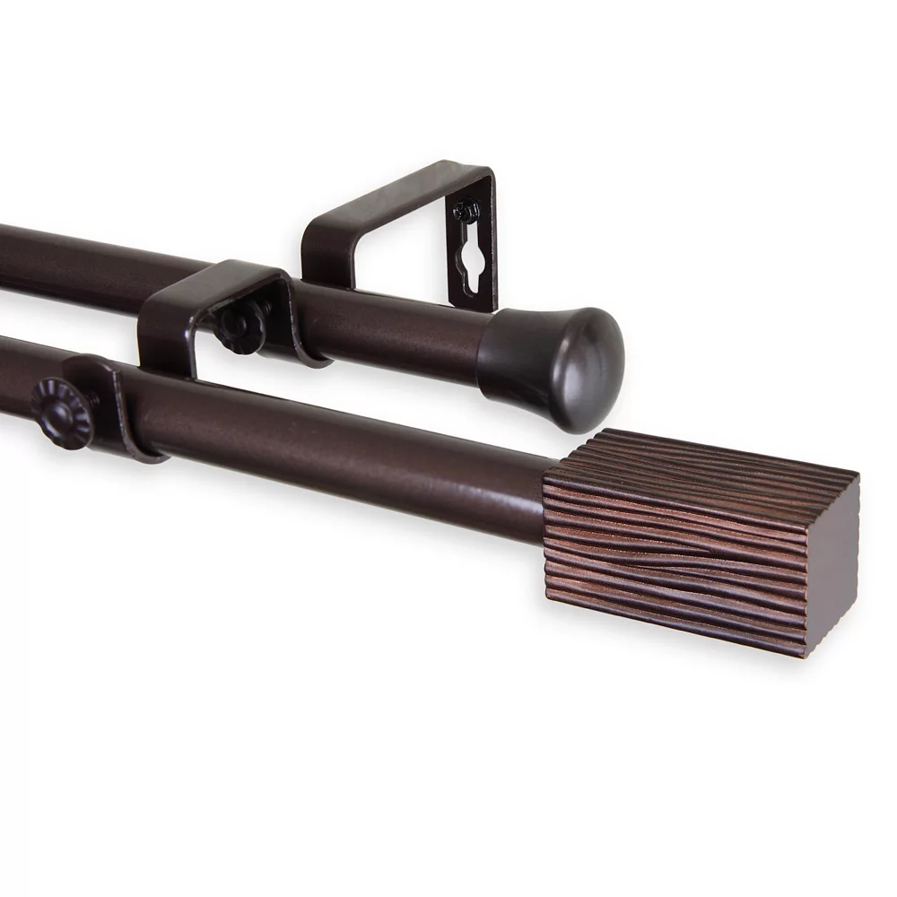 Rod Desyne Alder 13/16" Double Curtain Rod 3 Rod Desyne Alder 13/16" Double Curtain Rod