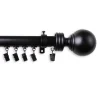 Rod Desyne Sphere 1.5" Cordless Traverse Rod 2 Rod Desyne Sphere 1.5" Cordless Traverse Rod -Greenland Home Fashions Shop 5153697 Black
