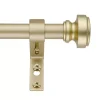 Decopolitan Knob Cap Adjustable 3/4" Curtain Rod Set -Greenland Home Fashions Shop 5176676 Gloss Antique Brass