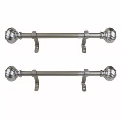 Decopolitan Twist Knob Adjustable 1" Curtain Rod Set 7 Decopolitan Twist Knob Adjustable 1" Curtain Rod Set -Greenland Home Fashions Shop 5176684 ALT4