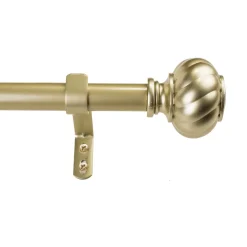 Decopolitan Twist Knob Adjustable 1" Curtain Rod Set
