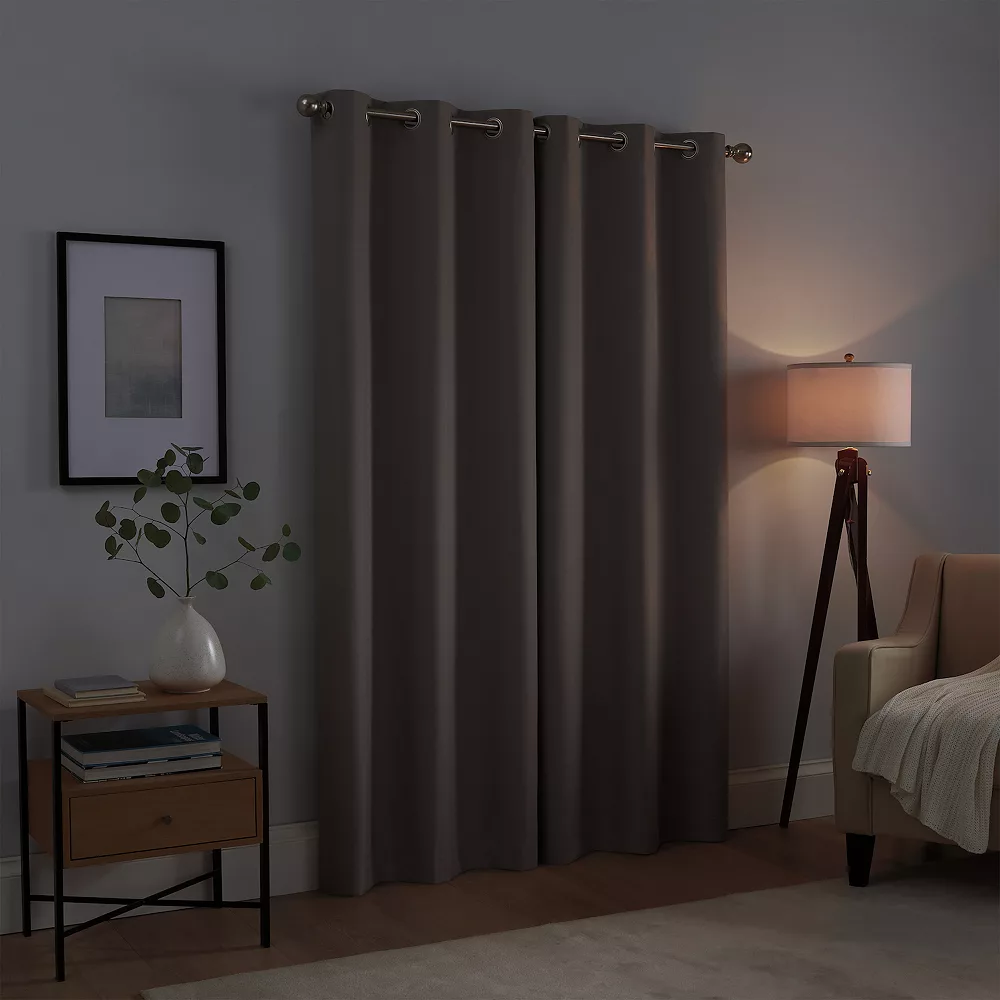Eclipse Kylie Absolute Zero 100% Blackout Grommet Window Curtain Set 4 Eclipse Kylie Absolute Zero 100% Blackout Grommet Window Curtain Set - Image 2