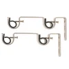 Decopolitan 1" Double Curtain Rod Bracket Pair -Greenland Home Fashions Shop 5181009 Medium Silver