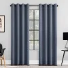 Clean Window Textured Weave Anti-Dust Blackout Grommet Window Curtain Panel 2 Clean Window Textured Weave Anti-Dust Blackout Grommet Window Curtain Panel -Greenland Home Fashions Shop 5186253 Indigo