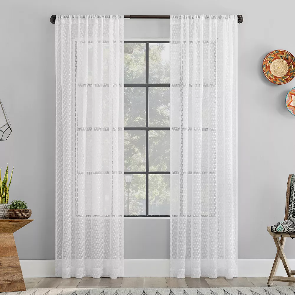 Clean Window Vintage Open Weave Anti-Dust Sheer Window Curtain Panel 3 Clean Window Vintage Open Weave Anti-Dust Sheer Window Curtain Panel