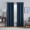 Eclipse Talisa Draft Blocker Fleece Insulated Absolute Zero 100% Blackout Window Curtain Set -Greenland Home Fashions Shop 5194013 Indigo