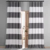 EFF Horizontal Stripe Printed Blackout Curtain Panel -Greenland Home Fashions Shop 5213789