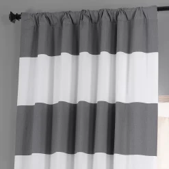 EFF Horizontal Stripe Printed Blackout Curtain Panel 10 EFF Horizontal Stripe Printed Blackout Curtain Panel -Greenland Home Fashions Shop 5213789 ALT2
