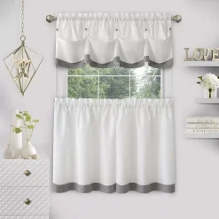 Achim Lana Window Curtain Tier Pair And Valance Set