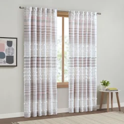 Urban Habitat Charlie Light Filtering Jacquard 1-Panel Rod Pocket Window Curtain -Greenland Home Fashions Shop 5216694 ALT4
