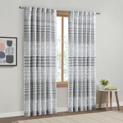Urban Habitat Charlie Light Filtering Jacquard 1-Panel Rod Pocket Window Curtain -Greenland Home Fashions Shop 5216694 ALT5