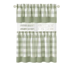 Achim Hunter Window Curtain Tier Pair And Valance Set -Greenland Home Fashions Shop 5221595 ALT3