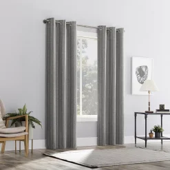 Sun Zero 2-pack Erria 100% Blackout Chambray Stripe Grommet Curtains 12 Sun Zero 2-pack Erria 100% Blackout Chambray Stripe Grommet Curtains -Greenland Home Fashions Shop 5224689 ALT5