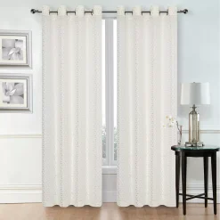 Unbranded Raindrop Metallic 1-panel Window Curtain