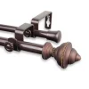 Rod Desyne Palace 5/8" Double Curtain Rod 84" - 120" -Greenland Home Fashions Shop 5252469 Cocoa