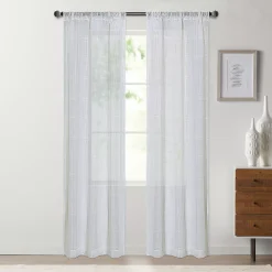 Sonoma Goods For Life® Window Pane Sheer 2-pack Window Curtain Set
