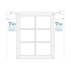 Zenna Home Smart Rods Easy Install Adjustable Drapery Window Rod With Cap Finials -Greenland Home Fashions Shop 5260282 ALT4