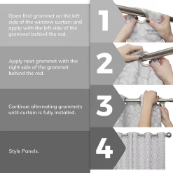 Zenna Home Chandler Easy Hang Grommet Window Curtain -Greenland Home Fashions Shop 5260922 ALT3