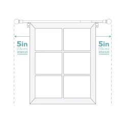 Zenna Home Smart Rods Easy Install Adjustable Cafe Window Rod With Ball Finials -Greenland Home Fashions Shop 5260926 ALT4