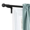 Zenna Home Smart Rods Easy Install Adjustable Cafe Window Rod With Ball Finials -Greenland Home Fashions Shop 5260926 Black