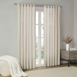 Madison Park 1-panel Barnet Faux Linen Light Filtering Rod Pocket And Back Tab Window Curtain 13 Madison Park 1-panel Barnet Faux Linen Light Filtering Rod Pocket And Back Tab Window Curtain -Greenland Home Fashions Shop 5290553 ALT7