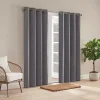 Waverly Hampton Indoor/Outdoor Solid Window Curtain -Greenland Home Fashions Shop 5291228 Charcoal