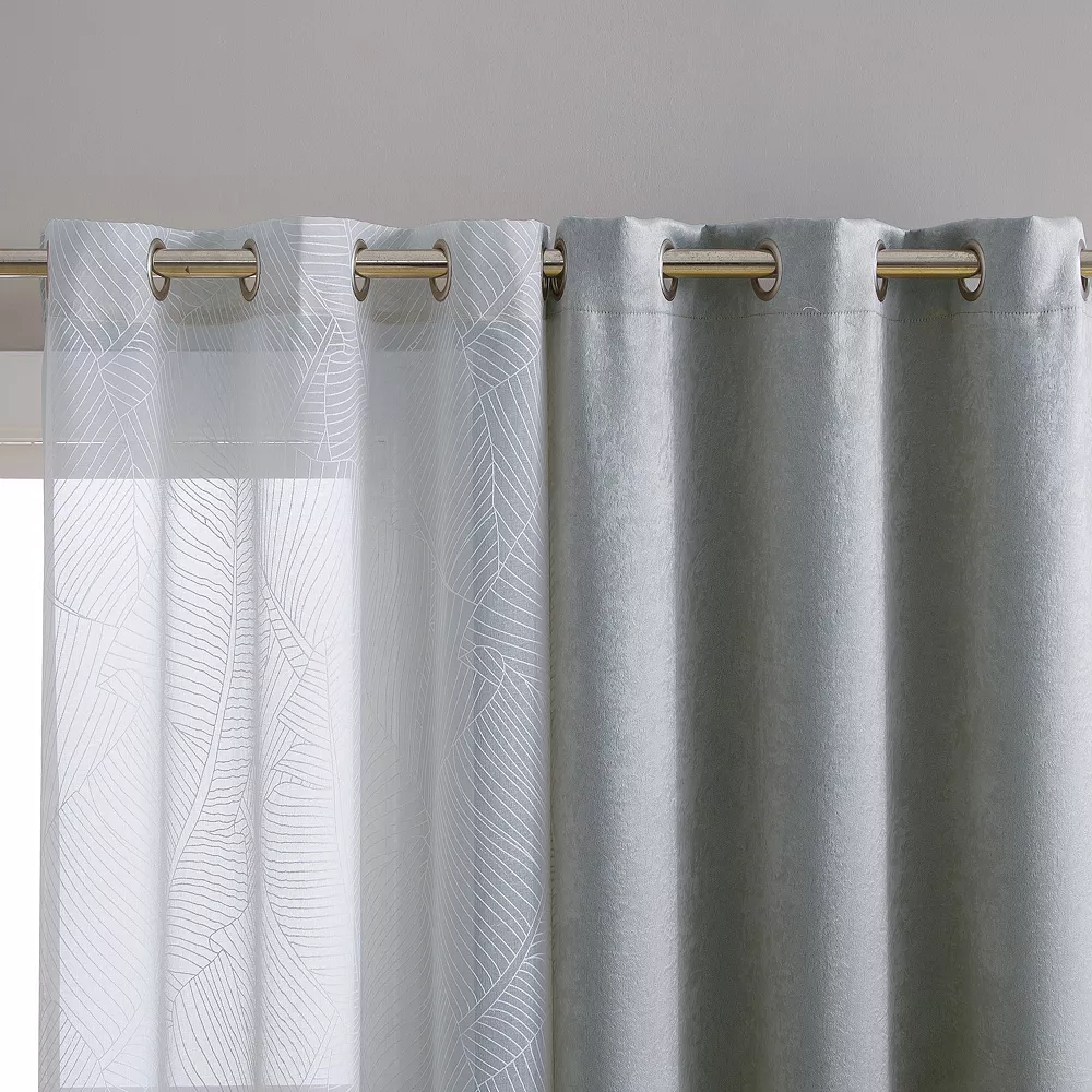 VCNY Home Hudson Blackout And Puff Paint 4-Piece Window Curtain Set 4 VCNY Home Hudson Blackout And Puff Paint 4-Piece Window Curtain Set - Image 2
