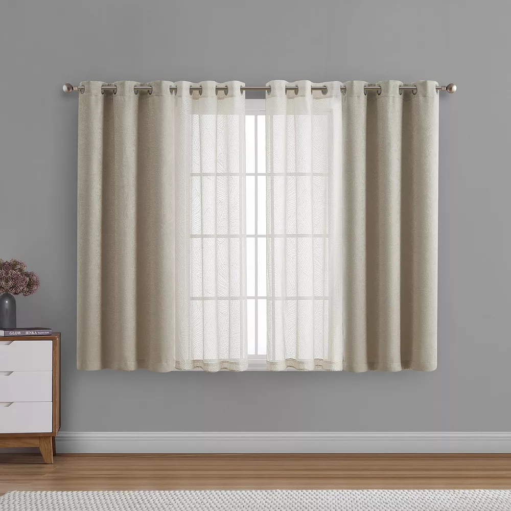 VCNY Home Hudson Blackout And Puff Paint 4-Piece Window Curtain Set 3 VCNY Home Hudson Blackout And Puff Paint 4-Piece Window Curtain Set