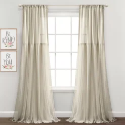 Lush Décor Lush Decor Tulle Skirt Solid Window Curtain Set