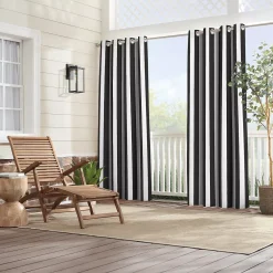 Sunbrella Cabana Indoor/Outdoor Classic Grommet Window Curtain -Greenland Home Fashions Shop 5354799 ALT10