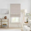 Eclipse Drew Textured Solid 100% Total Blackout Cordless Roman Shade 64" Length -Greenland Home Fashions Shop 5357783 Linen