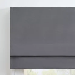 Eclipse Dillan Linen-Like Textured Solid 100% Total Blackout Cordless Roman Shade 64" Length -Greenland Home Fashions Shop 5357796 ALT3