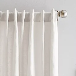 Peri 100% Linen Backtab Lined 2-panel Window Curtain Set -Greenland Home Fashions Shop 5464447 ALT
