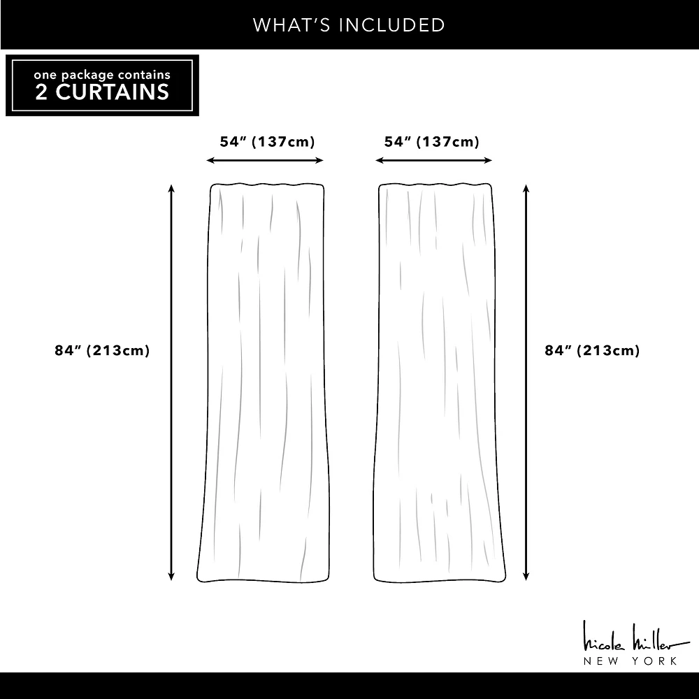 Nicole Miller New York Dara Light Filtering 2-panel Window Curtain Set 6 Nicole Miller New York Dara Light Filtering 2-panel Window Curtain Set - Image 4