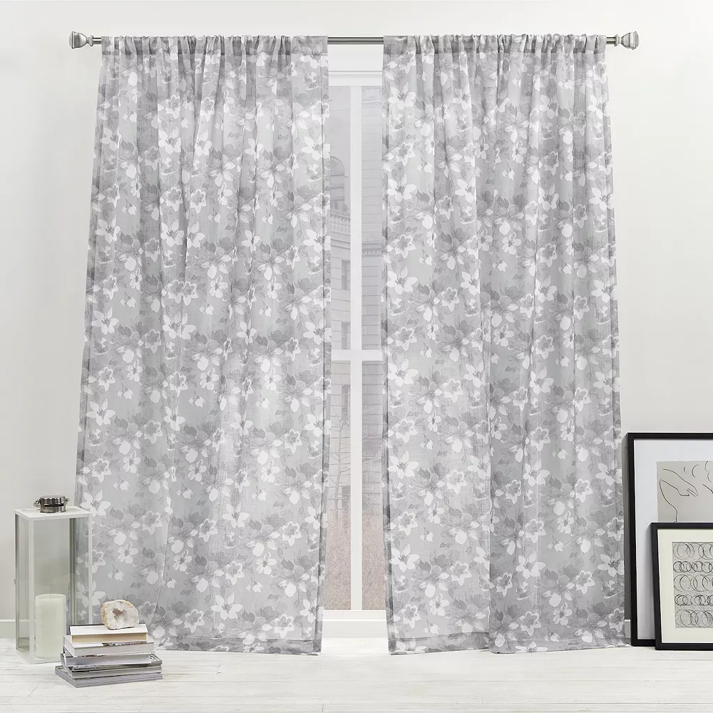 Nicole Miller New York Dara Light Filtering 2-panel Window Curtain Set 3 Nicole Miller New York Dara Light Filtering 2-panel Window Curtain Set