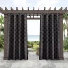 Tommy Bahama Indoor/Outdoor Island Tile Light Filtering 2-panel Window Curtain Set -Greenland Home Fashions Shop 5478168 Charcoal