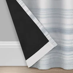 Sonoma Goods For Life® Ultimate Performance 2-Pack Blue Border 100% Blackout Curtain -Greenland Home Fashions Shop 5483438 ALT2