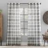 Scott Living Harrison Plaid Print Semi-Sheer Grommet Window Curtain -Greenland Home Fashions Shop 5483871