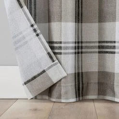 Scott Living Harrison Plaid Print Semi-Sheer Grommet Window Curtain 9 Scott Living Harrison Plaid Print Semi-Sheer Grommet Window Curtain -Greenland Home Fashions Shop 5483871 ALT3