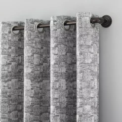 Scott Living Osaka Inverted Brushstrokes Cotton Blend 100% Blackout Grommet Window Curtain -Greenland Home Fashions Shop 5483873 ALT2