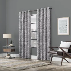 Scott Living Osaka Inverted Brushstrokes Cotton Blend 100% Blackout Grommet Window Curtain -Greenland Home Fashions Shop 5483873 ALT5
