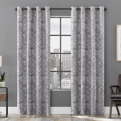 Scott Living Osaka Inverted Brushstrokes Cotton Blend 100% Blackout Grommet Window Curtain -Greenland Home Fashions Shop 5483873 ALT6