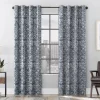 Scott Living Osaka Inverted Brushstrokes Cotton Blend 100% Blackout Grommet Window Curtain -Greenland Home Fashions Shop 5483873 Blue