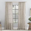 Scott Living Tulin Watercolor Print Sheer Rod Pocket Window Curtain -Greenland Home Fashions Shop 5483875 Brown