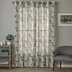 SKL Home Shelby Floral 1-panel Window Curtain 9 SKL Home Shelby Floral 1-panel Window Curtain -Greenland Home Fashions Shop 5485692 ALT5