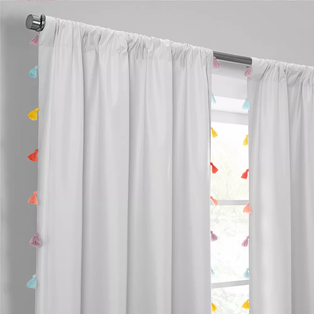The Big One Kids™ 2-pack Tassel Blackout Window Curtains 4 The Big One Kids™ 2-pack Tassel Blackout Window Curtains - Image 2