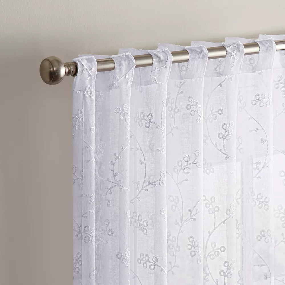 Waverly Indochina Rod Pocket Back Tab Sheer Window Curtain Panel 8 Waverly Indochina Rod Pocket Back Tab Sheer Window Curtain Panel - Image 6