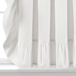 Lush Décor Lush Decor Linen Ruffle Kitchen Tiers Set -Greenland Home Fashions Shop 5565144 ALT2