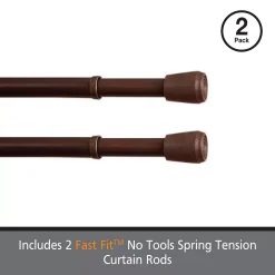 Kenney® Fast Fit™ No Tools 7/16" Spring Tension Rod Set -Greenland Home Fashions Shop 5580514 ALT3